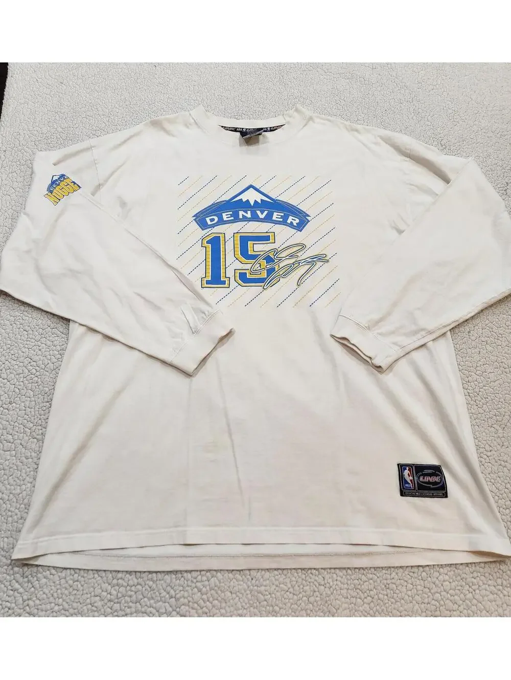 Vintage Y2K UNK Pullover L/S NBA Denver Nuggets #15 Carmelo Anthony Sz XXL 2XL